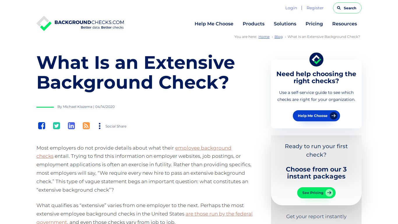 What Is an Extensive Background Check?