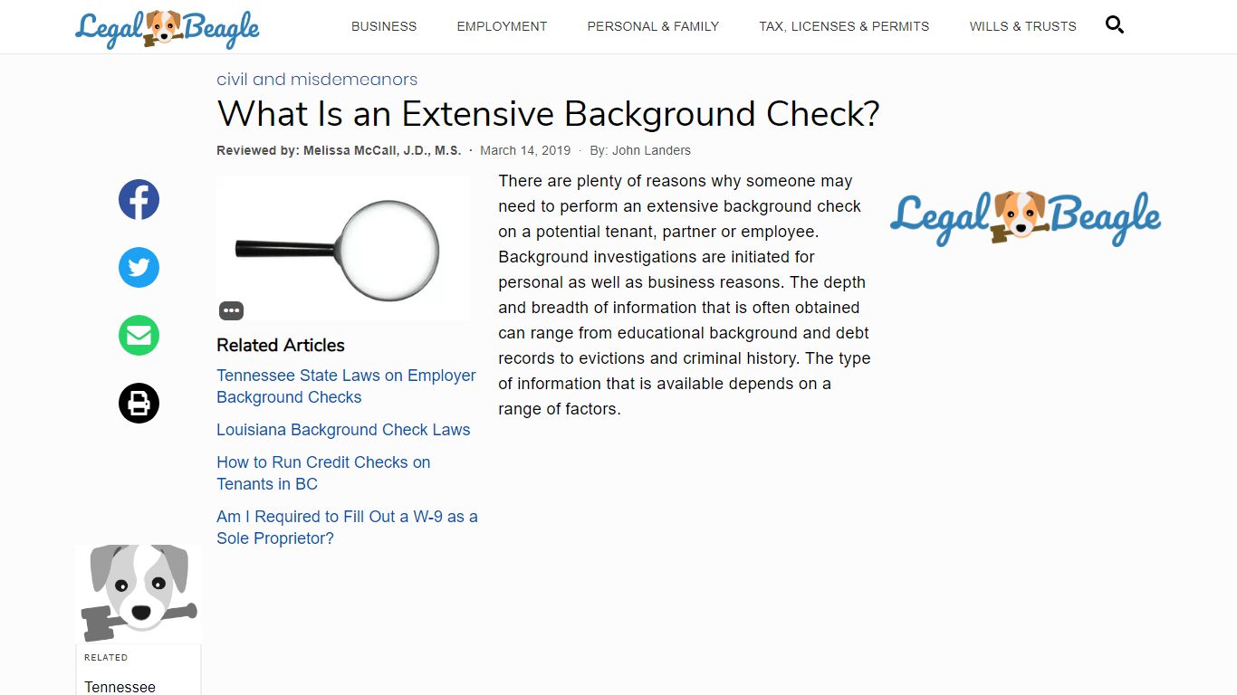What Is an Extensive Background Check? | Legal Beagle